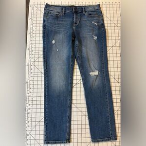 Banana Republic Women’s Size 28/6 Indigo Distressed Girlfriend Jeans